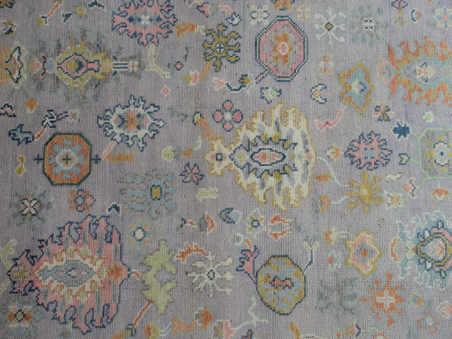 Handmade Oriental Floral Area Rug 10X 8 ft Traditional Design, Soft Grey | Grey Area Rug