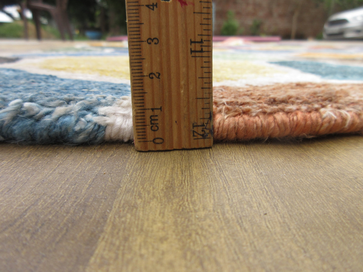 6.5x4.7 ft Colourful Hexagonal Bamboo Silk Area Rug - Modern Geometric Area Rug