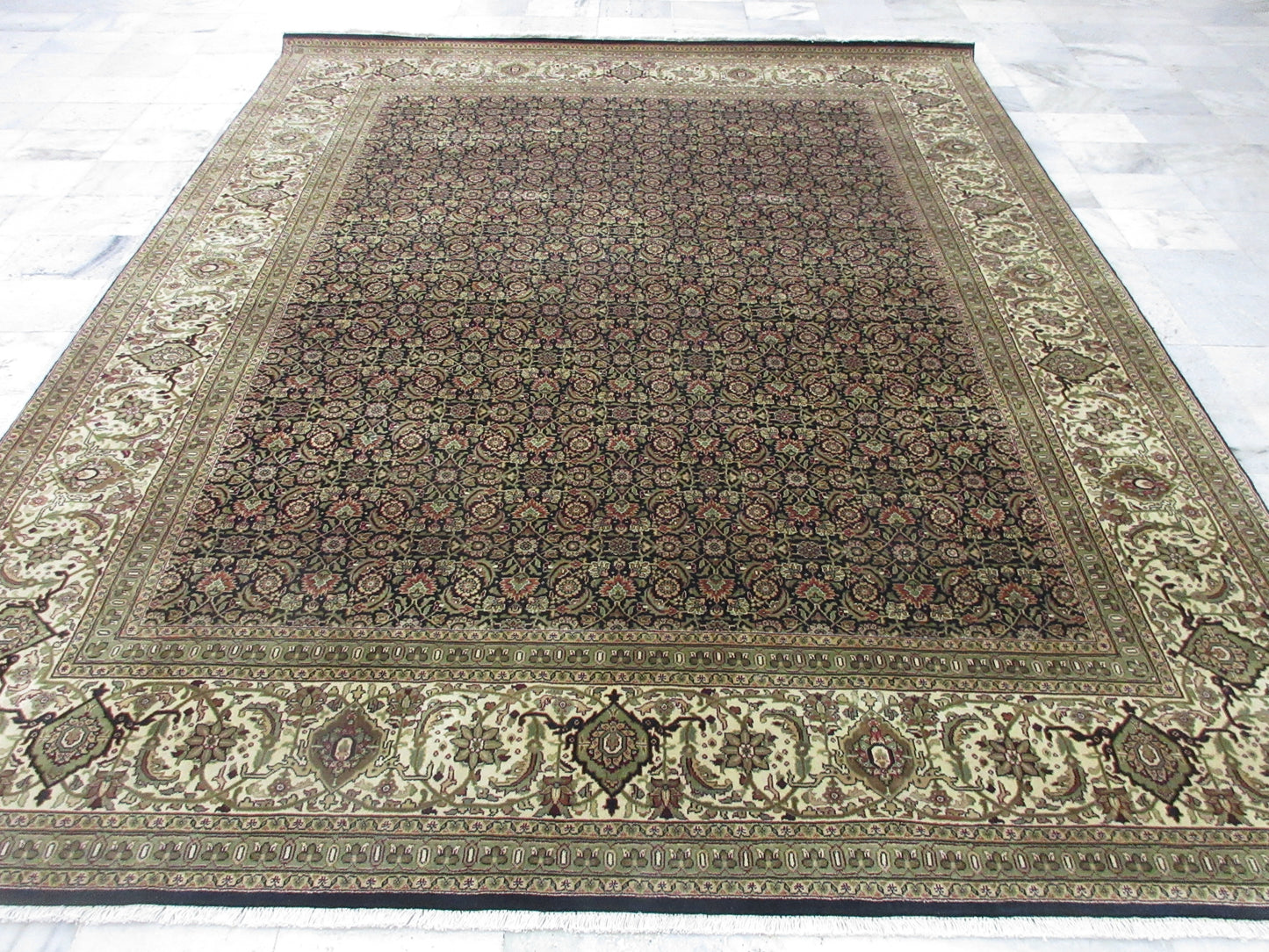 Elegant Hand-Knotted 8x10 Feet Persian Area Rug - Traditional Design Home Decor Rug