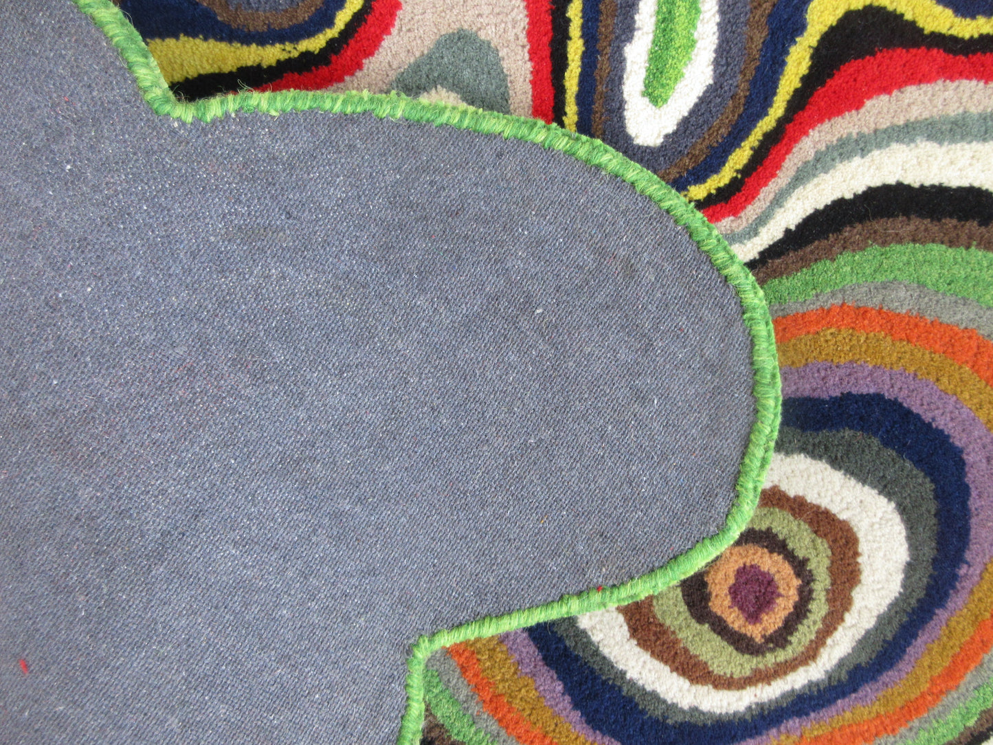 Have one to sell? Sell now Irregular Shaped Hand-Tufted Wool Rug| 3'6ft x 3'6ft Colorful Handmade Throw Rug