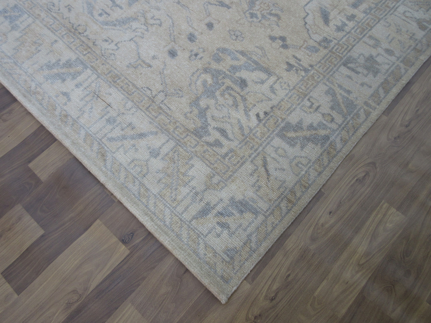 8.11X5.10 feet Hand-Knotted Fine Wool Caucasus Rug - Pastel Beige | Ivory Oriental Area Rug(TRC)