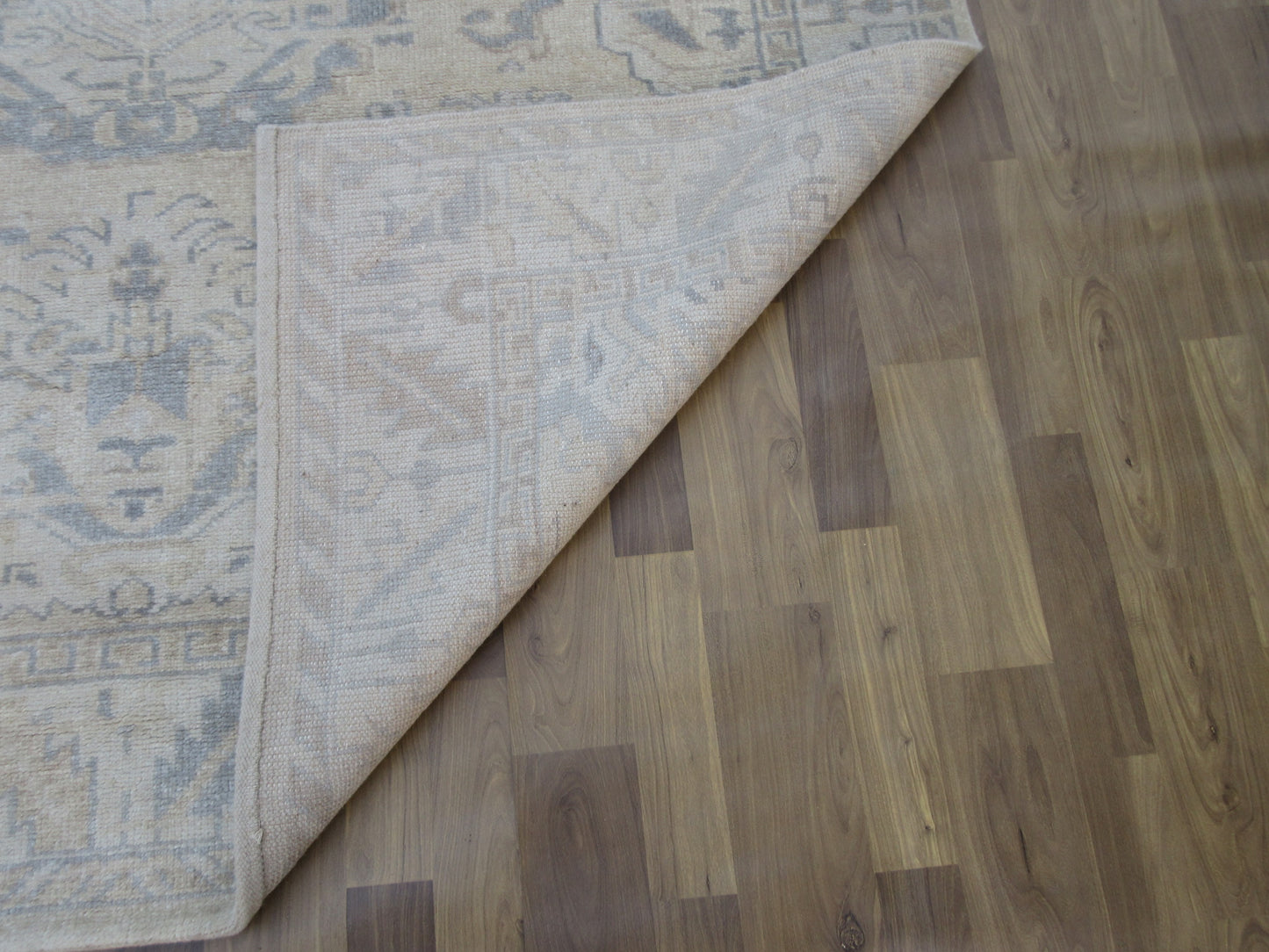 8.11X5.10 feet Hand-Knotted Fine Wool Caucasus Rug - Pastel Beige | Ivory Oriental Area Rug(TRC)