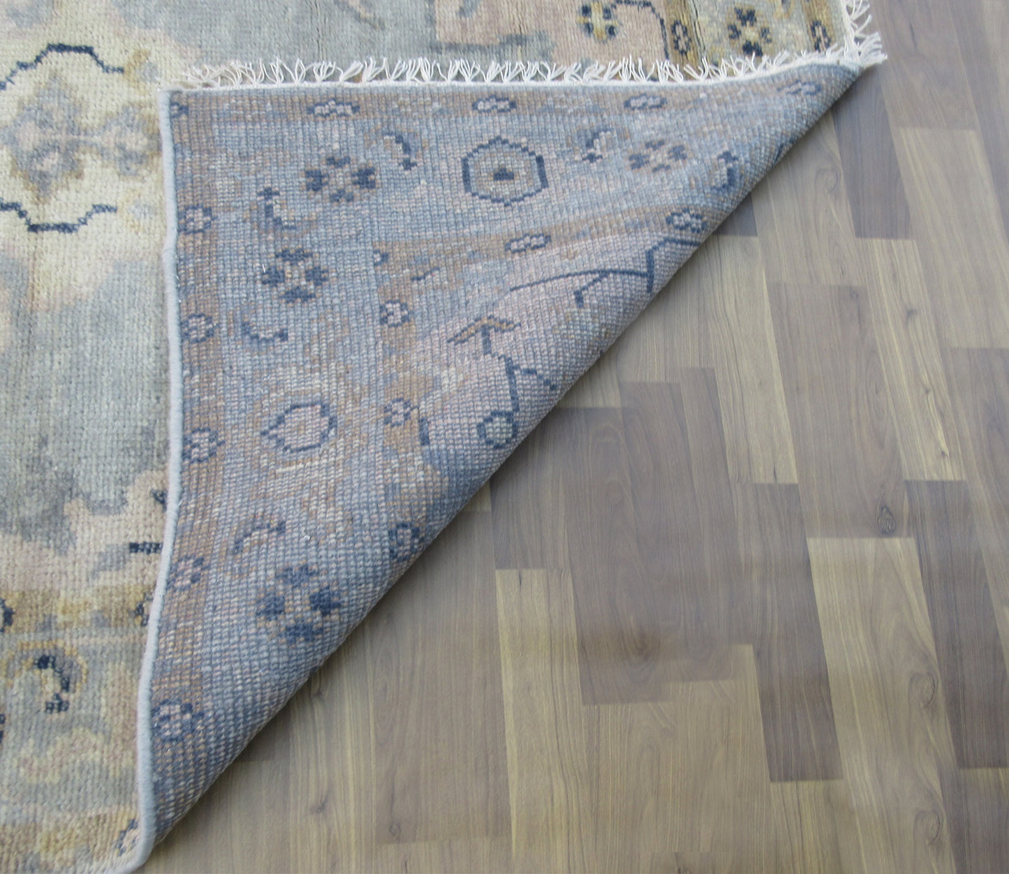 7.9'x4.9' Hand-Knotted Lt. Blue | Lt. Blue Antique Oushak Wool Rug, Traditional Area Carpet