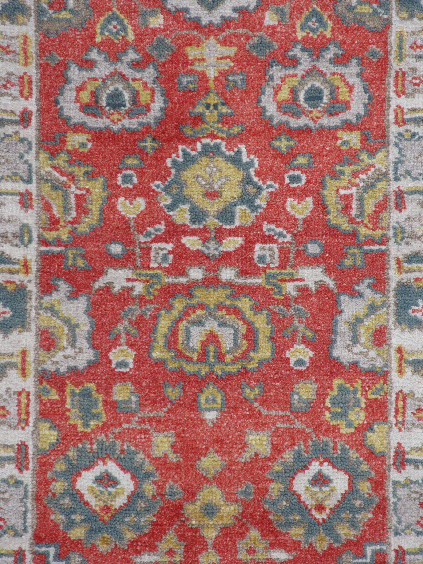 7.11X2.6 Feet Hand Knotted Runner Rug, Pure Bamboo Silk, Floral Pattern, Rust | Beige Area Rug