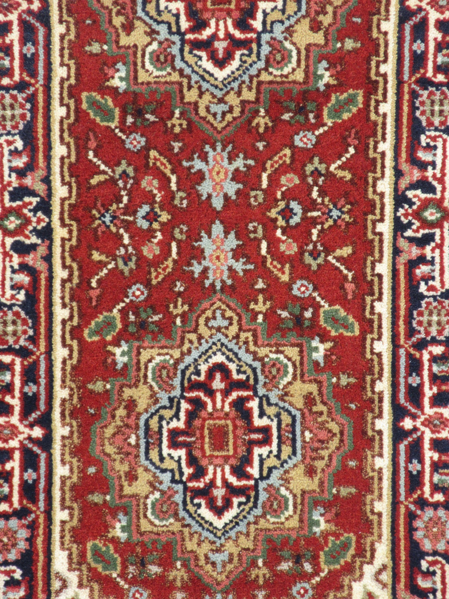 Hand-Knotted Traditional Serapi Runner Rug - 5.9' x 2.5' Pure Wool (Rust Blue)