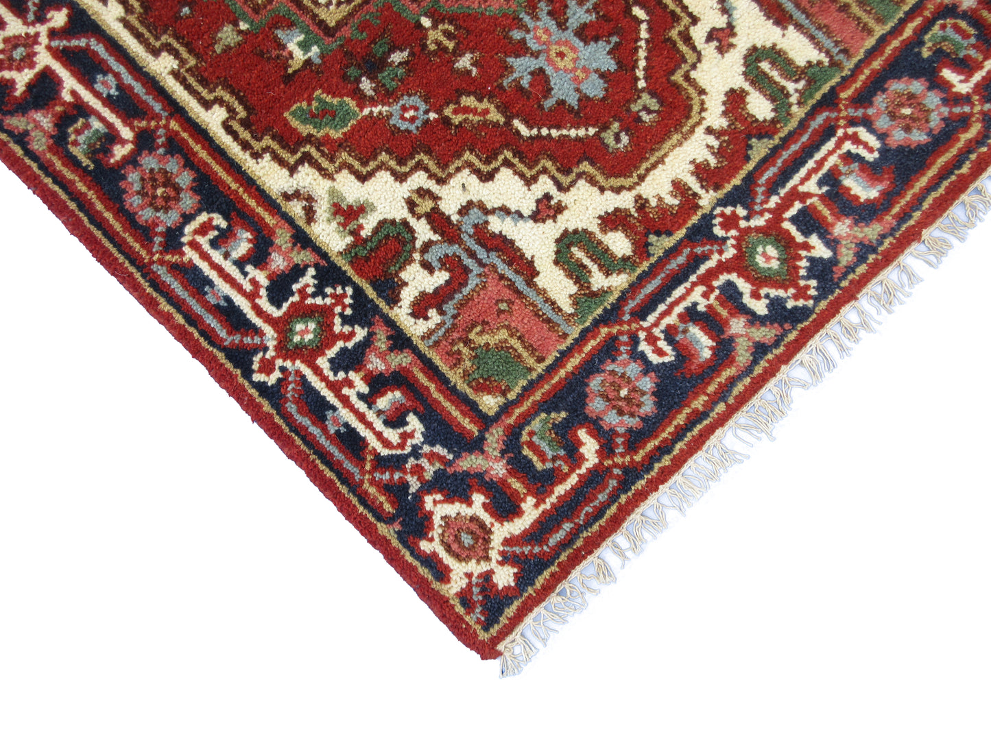 Hand-Knotted Traditional Serapi Runner Rug - 5.9' x 2.5' Pure Wool (Rust Blue)