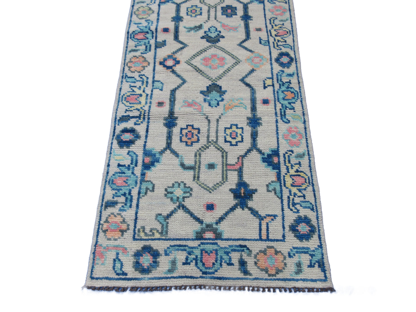 Handmade Pure Wool Runner Rug 5.11x2.8 Feet | Hand-Knotted | Floral Pattern