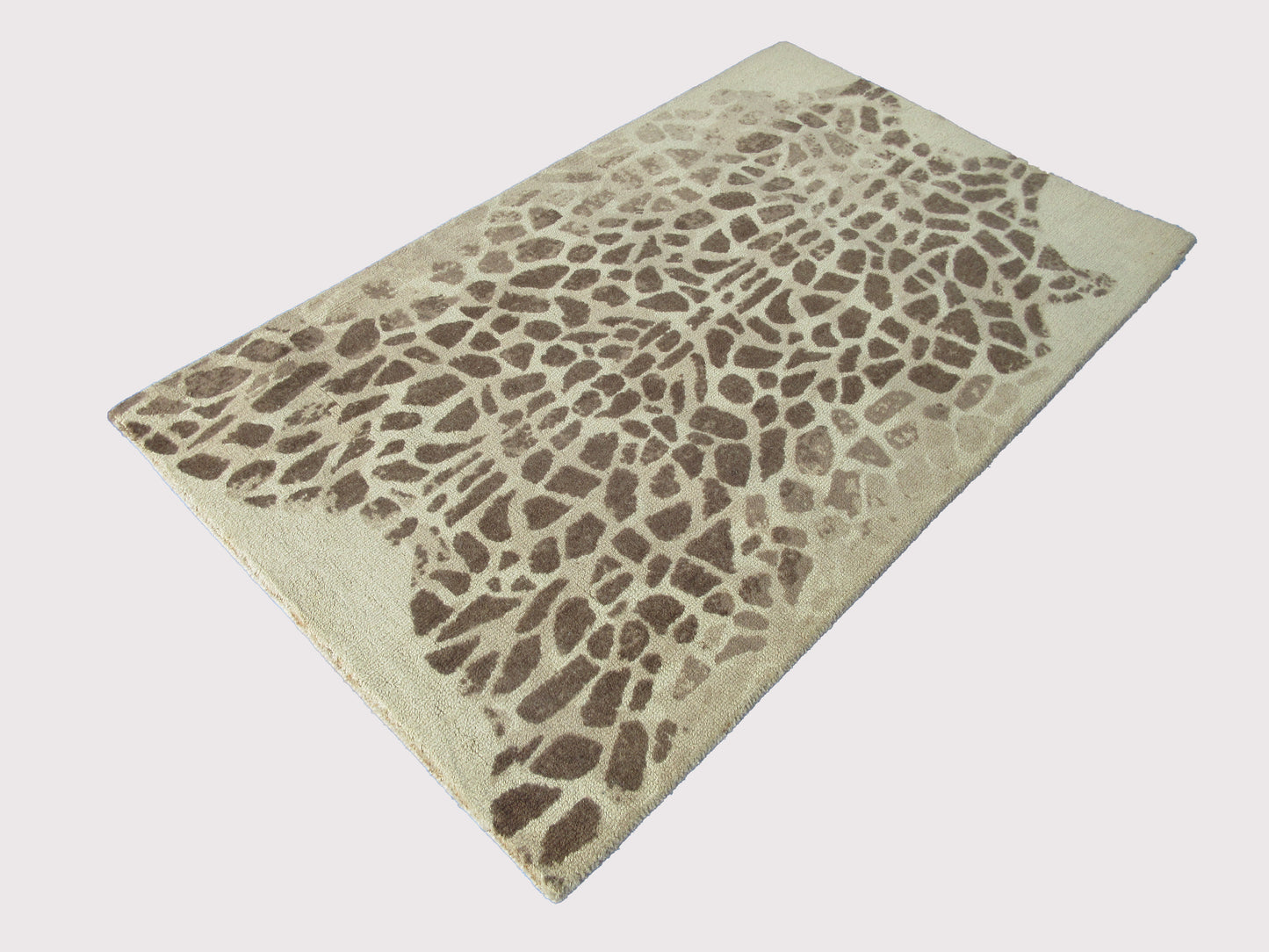 Luxurious Tiger Print Handmade Pure Wool Rug Animal Print - 3x5 ft - Cozy, Stylish, and Unique