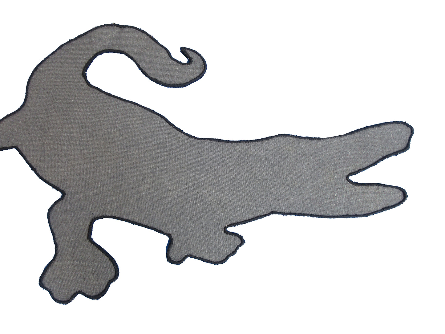 Hand-Tufted Wool Crocodile Rug (5x3 ft.) - Fun & Coloful for Kids' Playroom