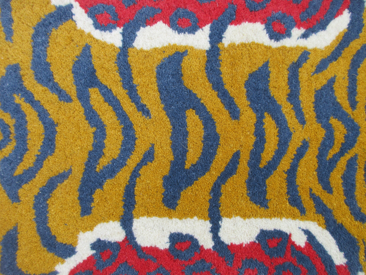 Handmade Tibetan Tiger Rug (3'x2') Colorful & Playful! Child's Rug, Living Room