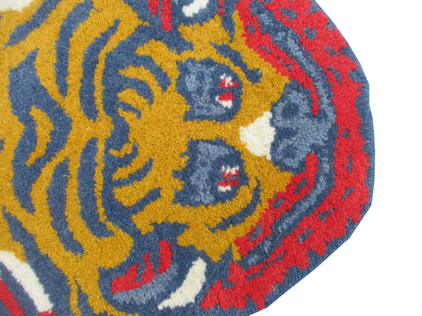 Handmade Tibetan Tiger Rug (3'x2') Colorful & Playful! Child's Rug, Living Room