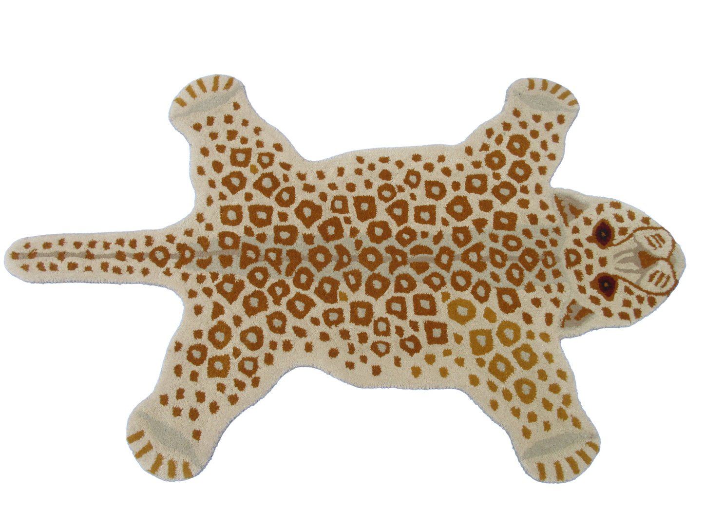 Adorable 3x5ft Hand-Tufted Leopard Rug - Fun Animal Print for Kids & Nursery