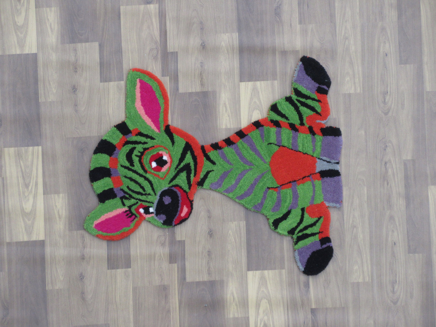 Handmade Wool Zebra Pattern | Soft Toy Patterns Rug – 3X2 Feet Animal Area Rug