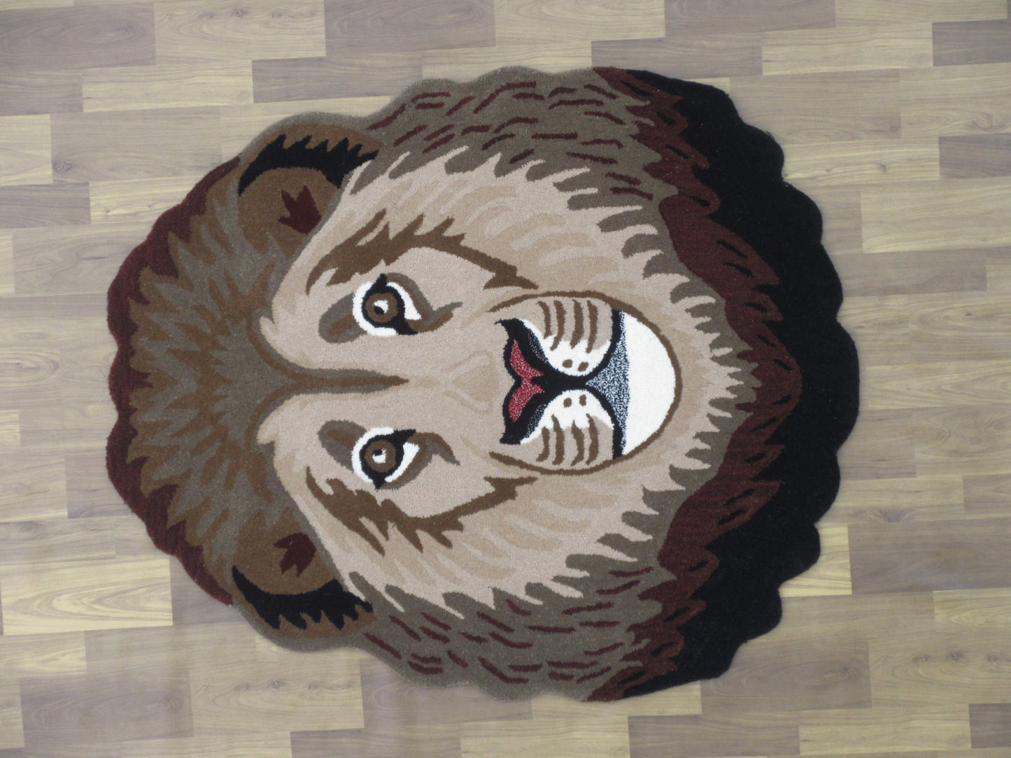 Large Lion Face Wool Area Rug Vibrant/Unique Living Room Bedroom Nursery Decor