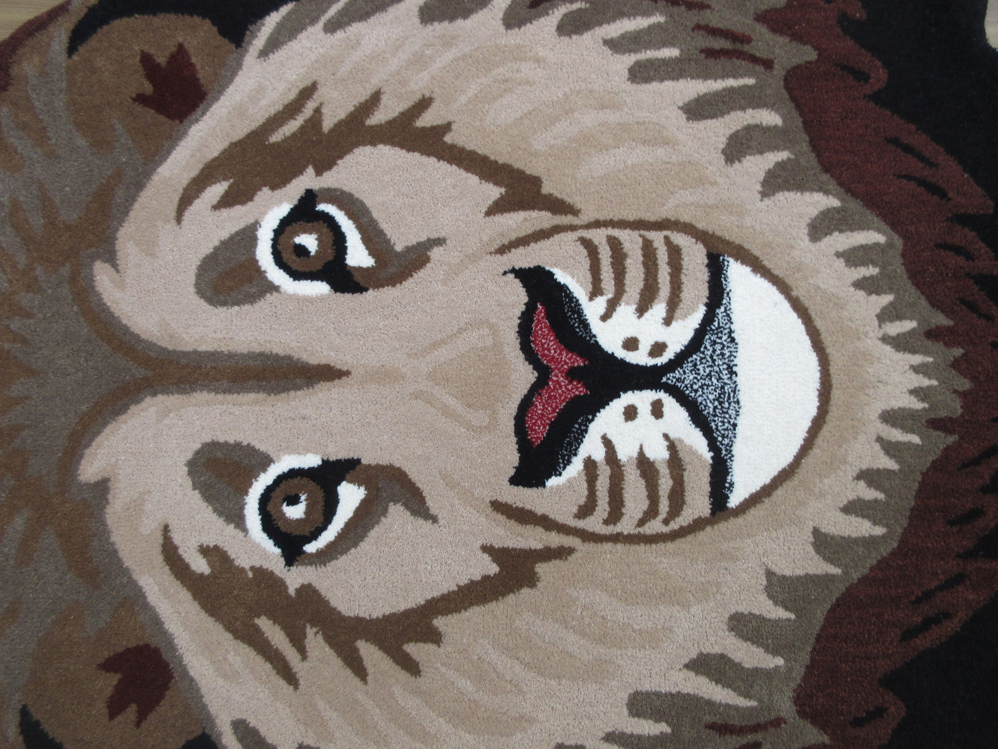 Large Lion Face Wool Area Rug Vibrant/Unique Living Room Bedroom Nursery Decor