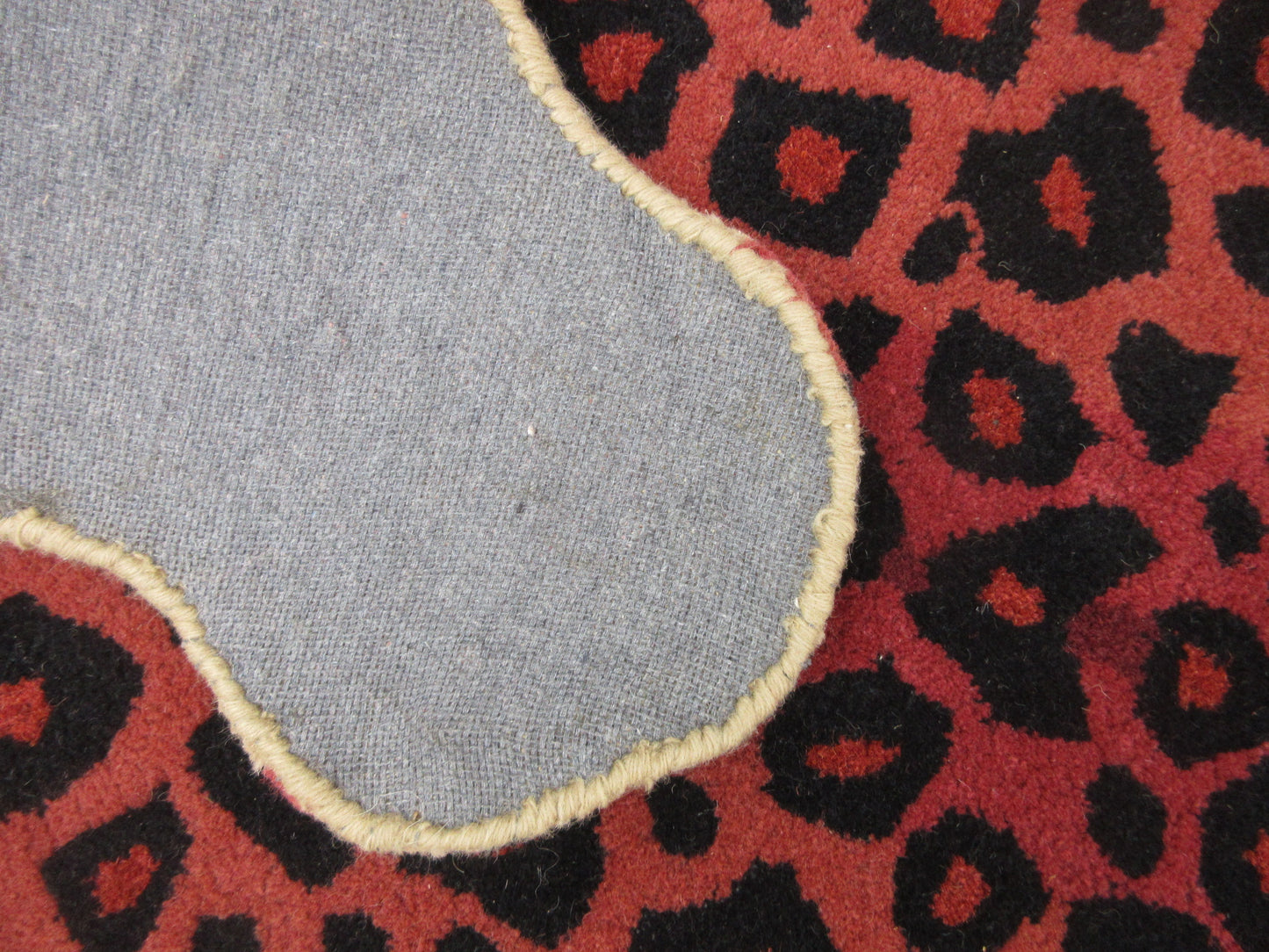 Leopard Area Rug 5x3 ft- Hand-Tufted Wool - Modern Rug Perfect Kids Room Rugs