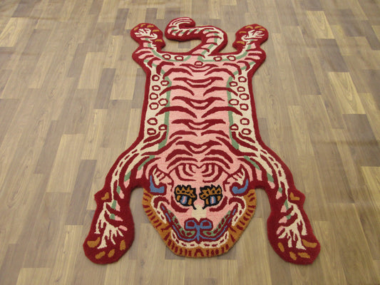 Tibetan Tiger 5x3 ft Rugs Handmade 100% Woolen Hand-Tufted For Home Decor rugs