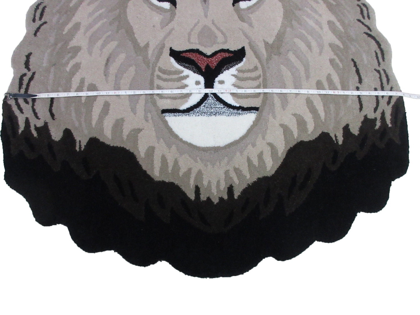 Handtufted Lion Wool Rug 4.4 X 3.7 Feet - Animal Shaped Carpet for Nursery , Kids Playroom